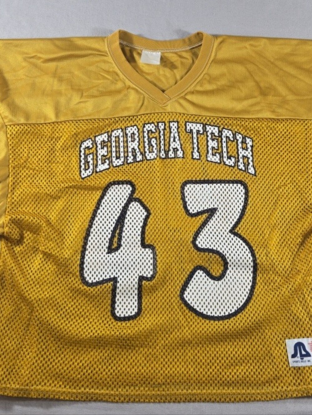 Vintage Georgia Tech 90s Sports Belle Practice Jersey Mens Large XL Made USA New